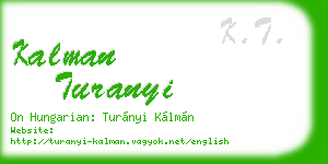 kalman turanyi business card