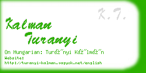 kalman turanyi business card